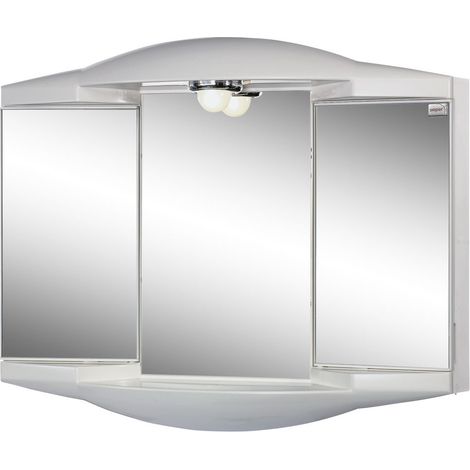 Spiegelschrank Chico GL Kunststoffgehäuse, weiß