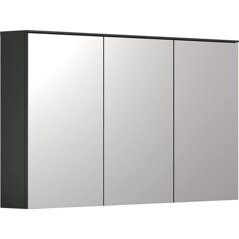 trendteam smart living Armadietto a Specchio, Antracite con Rovere Coast Evoke, 120 x 70 x 17 cm (1/5)