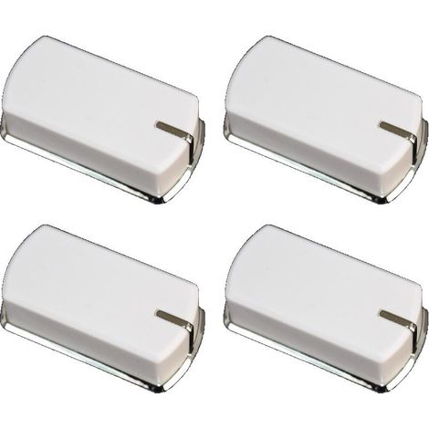 Belling Compatible White Silver Oven Cooker Hob Grill Control Knob Pack of 4 (1/2)
