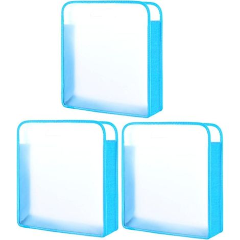Organiseur de rangement pour papier scrapbooking, feuilles extensibles 12 x 12, bleu (1/5)