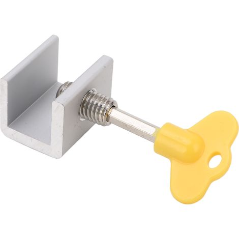 4-teiliges Schiebefensterschloss, Türstopper aus Aluminiumlegierung mit Schlüssel, Kindersicherung, Schiebestopper, verstellbarer Riegel (1/5)
