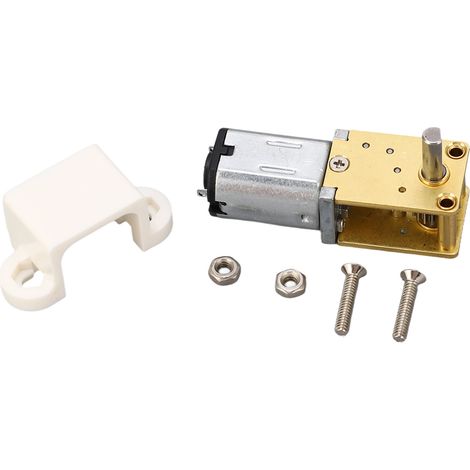 Moteur à engrenages à vis sans fin turbo, micro-moteur à balais, 12 V CC, mini-réduction, arbre de 1 pouce avec siège fixe, 381 tr/min, rapport 1:42 (1/5)