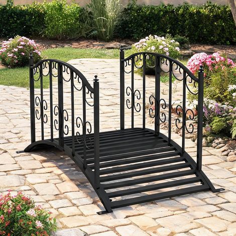 Pont de jardin en Acier avec Garde-corps Charge 120 kg 119 x 67 (1/5)