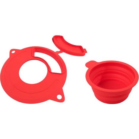 Couvercle anti-éclaboussures et verre doseur compatibles avec les robots de cuisine KitchenAid de la série Artisan — en silicone, pliables, anti-obstruction, compatibles lave-vaisselle (1/5)