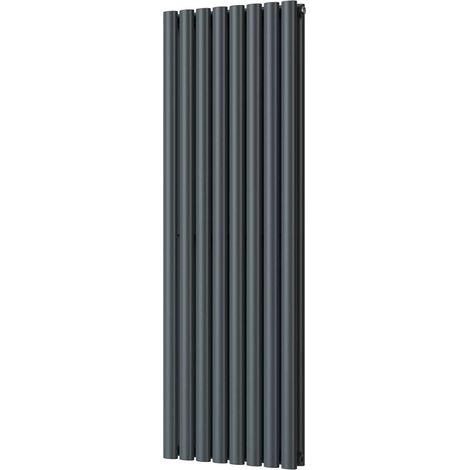 Omeara - Anthracite Vertical Radiator H1400mm x W464mm Double Panel