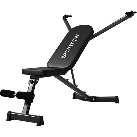 Panca pesi pieghevole con leg extension, schienale a 3 posizioni, carico 300 kg (1/5)