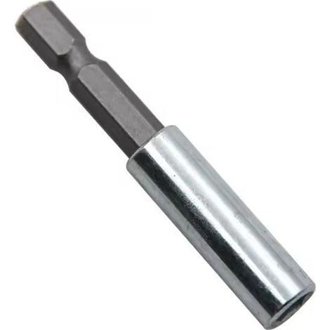 Lot de 6 porte-embouts magnétiques de 60 mm, rallonges d'embouts universels avec 1/4", porte-embout magnétique, extension magnétique en acier au carbone, compatible avec visseuse à percussion