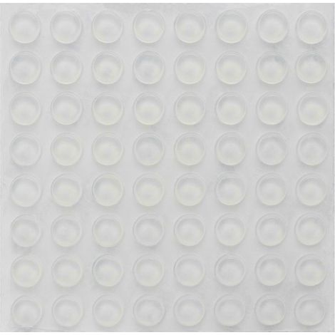 Lot de 64 petits butoirs de porte transparents autocollants, protections murales pour haut-parleurs, appareils électroniques et meubles. (1/5)