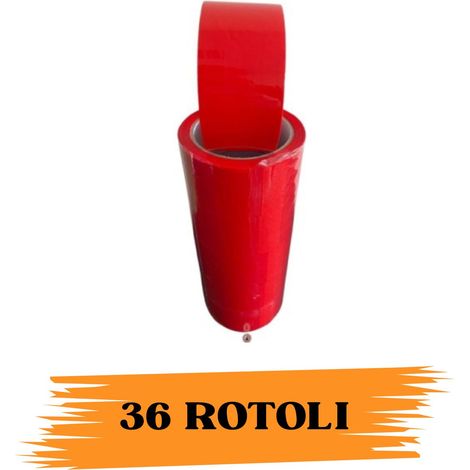Nastro Adesivo Imballaggio Colorato Red 48mmx66m 36 Rotoli Scotch EcoPrice®