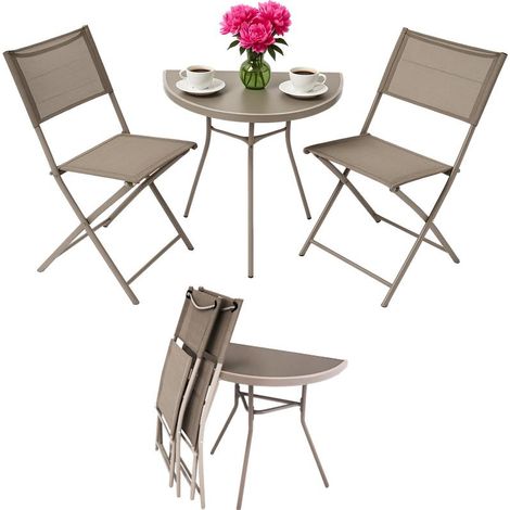 Mobili per balcone, giardino e terrazzo: set composto da tavolo e 2 sedie.