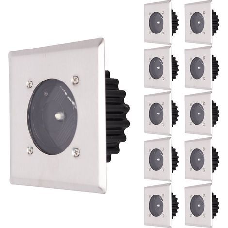 Lumière Solaire Extérieur , LED Lampe solaire au sol 10 Pack , Réverbère Lumières , Ensevelies Lumière, étanche IP65 (Blanc Froid) (1/5)