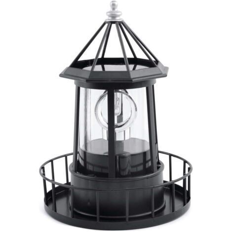 LED Solar Rotating Lighthouse Lamp Garden Outdoor Decoration Lantern for Pathway Patio (1/5)