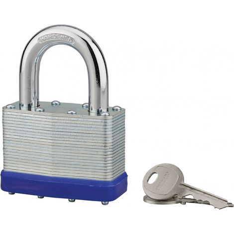 Lucchetto a lamelle 65 mm in acciaio, per interno, arco in acciaio, 2 chiavi – THIRARD