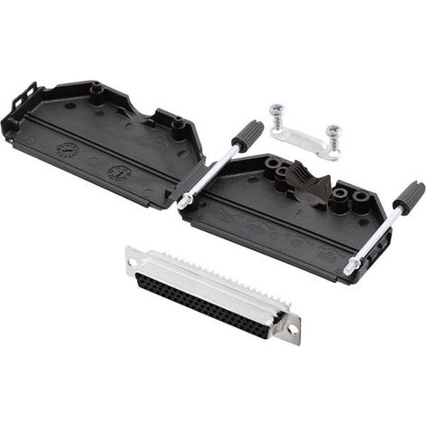 encitech DPPK37-BK-HDS62-K 6355-0011-14 KIT connettori femmina SUB-D 180 ° Numero Poli (num): 62 Punte a saldare 1 KIT