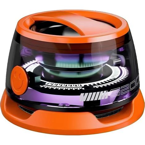 Mini enceinte Bluetooth magnétique G200 avec lumières RGB et haut-parleur orange de 40 mm - Idéale pour les fêtes (1/5)