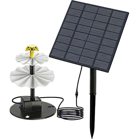 Fontaine solaire pour oiseaux à 3 niveaux (1/5)