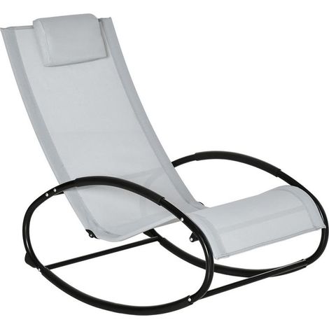 SEDIA A DONDOLO DA GIARDINO ZERO GRAVITY ERGONOMICA CON CUSCINO E TESSUTO TRASPIRANTE (1/5)