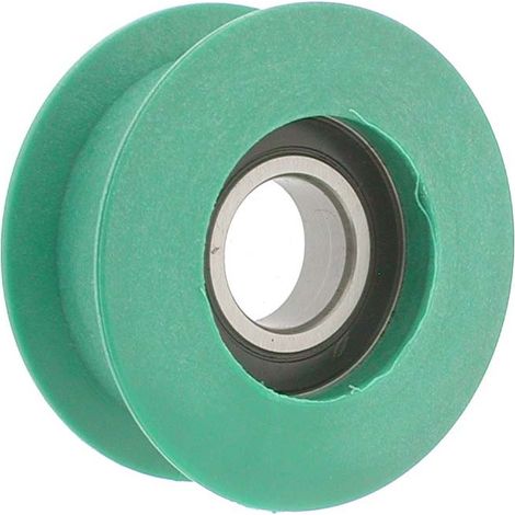 Castelgarden – Poulie guide courroie pour tracteur tondeuse 92/102/122 cm – Diamètre 52 mm, axe 15 mm – Gorge plate, montée sur roulement – RP17901 (1/4)
