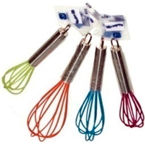 HAPPYFRIENDS batidor inoxidable silicona 30 cm , Batidor inoxidable silicona 30cm. -Marca: Happyfriends. -Mango con acabado acero satinado moderno, de tacto frío y agradable para u