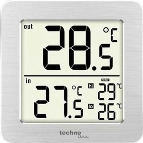 Station de température blanche, affichage précis pour intérieur, modèle compact, fixation murale ou pose sur surface, ensemble complet pour suivi climatique domestique (1/3)