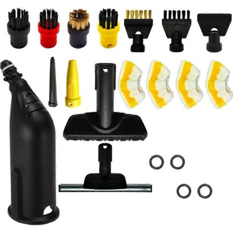 Kit d'accessoires pour nettoyeur vapeur Karcher SC1-SC5 : buse de sol universelle, raclette à vitres, brosses (1/5)