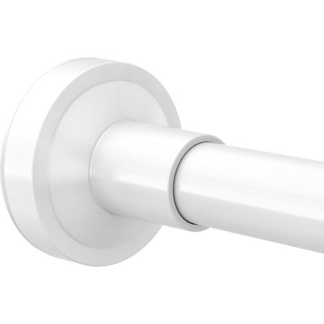 Tringle de rideau de douche sans perçage 48-226CM - Tringle télescopique réglable pour fenêtre, salle de bain, Blanc (1/5)