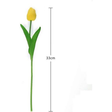 20pcs Tulipes artificielles en Latex Bouquet Fleurs Artificielles Toucher réel Bouquets à Faire soi-même -