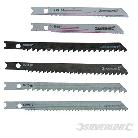 Silverline – Lames de scie sauteuse 30 pcs pour bois dur et métal – Coupe nette – Lot varié pour différentes applications – Compatible avec emmanchement en U (1/3)