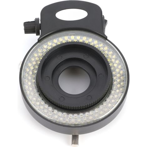 Lampe annulaire LED 144 LED pour microscope, éclairage industriel réglable, coque noire, alimentation AC100-240V avec prise UE (1/5)