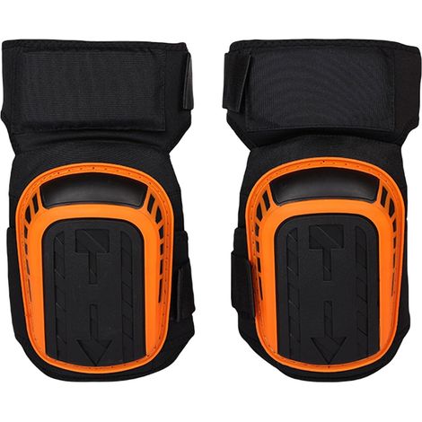 Genouillères de compression réglables pour hommes et femmes pour le jardinage, la construction, le jogging et le VTT Orange (1/5)