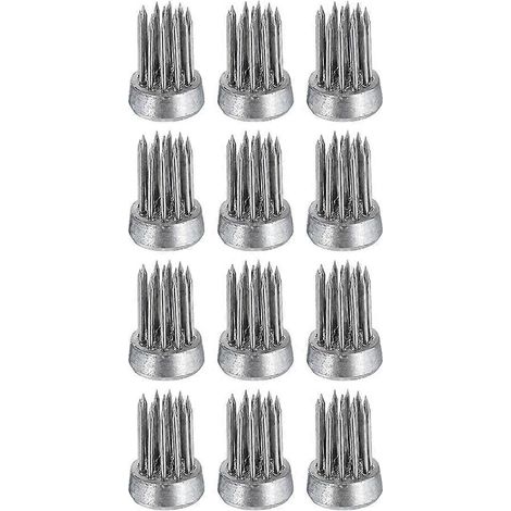 Set mit 12 runden Blumenhaltern aus Edelstahl, feste Blumenstützen für Floristen (silber, 1,5 cm) (1/5)