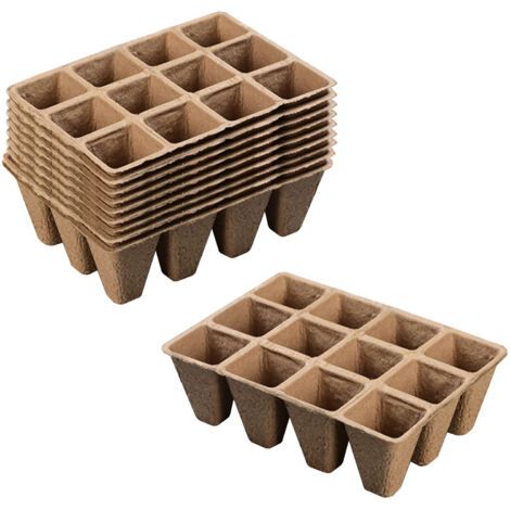 APEX - 10 Pièces Plateau Semis Réutilisable Godet Semis Biodegradable,Pots en Tourbe pour Semis,Bac de Semis pour Plantes,Godet Semis,Cellulose,Pot Jardinage,Pépinière,Plante Conteneur,Mini Serre Semi (1/5)