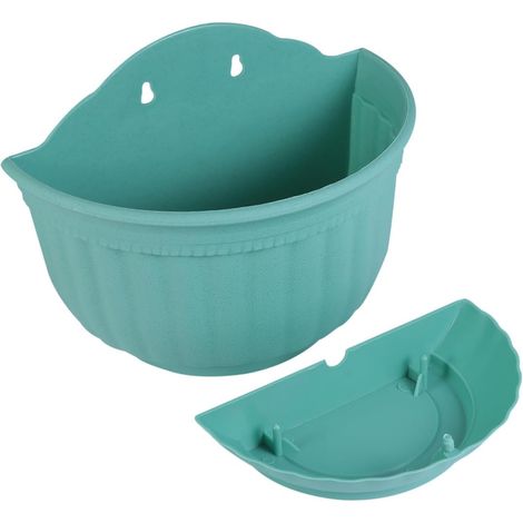 Jardinière murale suspendue BESTonZON, pot de fleurs décoratif semi circulaire en plastique (1/5)