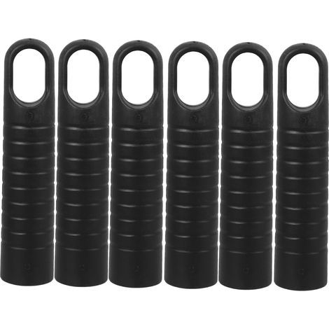 CSPARKV Lot de 6 poignées télescopiques pour balai à franges - Embout de pelle - Accessoire de nettoyage - Poignée de rechange - Capuchons de tête de balai - Embout de pelle (1/5)