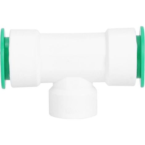 Raccord en T PPR à emboîter 32mm pour tuyau d'eau, raccord de plomberie avec filetage femelle 3/4, connecteur de canalisation en plastique, pièce de jonction à pousser, 1 pièce. (1/5)