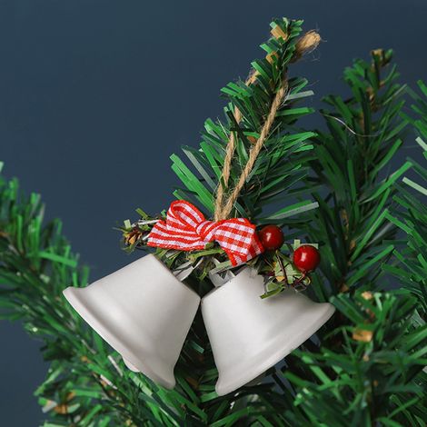 Cloche De Noël - Décoration En Fer Forgé Avec Boules En Plastique - Pour Arbre De Noël Porte Mur Table Bureau - 12 x 5,5 x 5,5 cm - 1 Pièce (1/4)