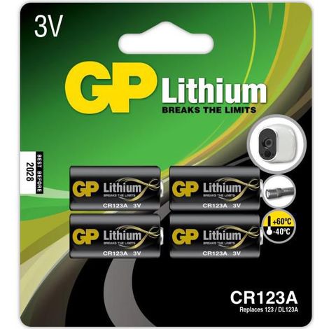 GP Batteries Lithium CR 123A Batería de un solo uso CR123A Lithium-Manganese Dioxide (LiMnO2)