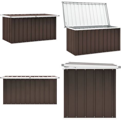 Gartenbox Braun 129 x 67 x 65 cm - Gartenbox - Stahlausstattung - Auflagenbox - Gartendeko - Gartenorganisation - Home & Living (1/5)