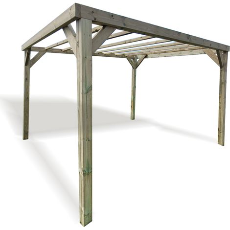 Heavy Duty Garden Pergola - L240 x W240 x H230 cm - Minimal Assembly Required (1/2)