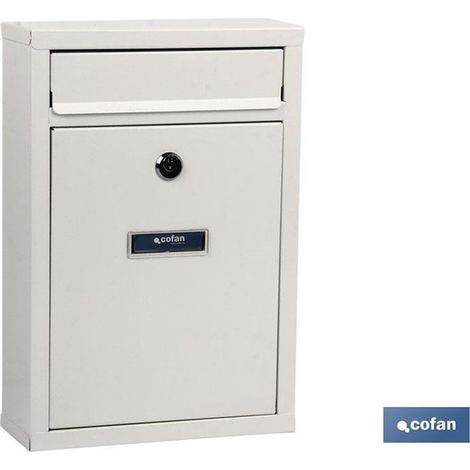 Modello di lettera per cassetta postale esterna bianca 320x215x85mm