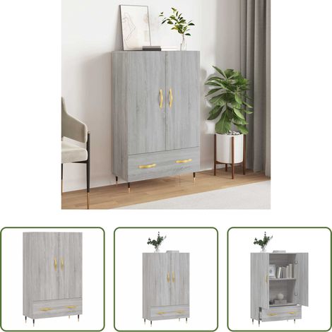vidaXL Schrank - Highboard Grau Sonoma 69,5x31x115 cm Holzwerkstoff (1/5)