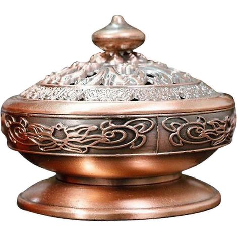 Tibetischer Lotus-Buddhistischer Mini-Kegelbrennerhalter mit Wasserfall-Rückfluss, Heimmeditationsraum-Dekoration-Copper (1/5)