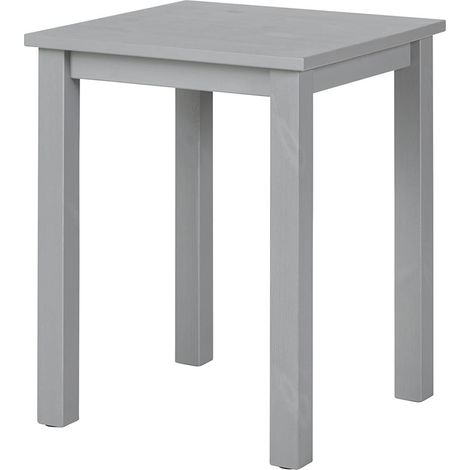 Table d'appoint en Bois - Petite Table en pin Massif avec veinure Naturelle - Table en Bois comme Table Basse, Table de Salon - 45 x 45 x 55 cm - Gris (1/5)
