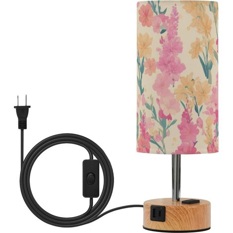 linqin Lampe de table en forme fleur glaïeul avec abat-jour (1/5)