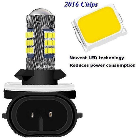 Stück H27 881 Autolicht 880 Superhelle LED-Nebelscheinwerfer H27W Antibeschlagbirne Autofahrlicht Nebelscheinwerfer 6000K Weiß 12V Edition 0816