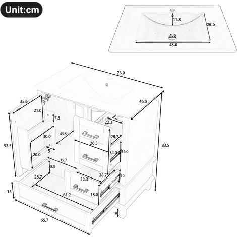 Polsterbett aus MDF in Grau 76 x 46 x 83.5 cm HOMAIRE (1/5)