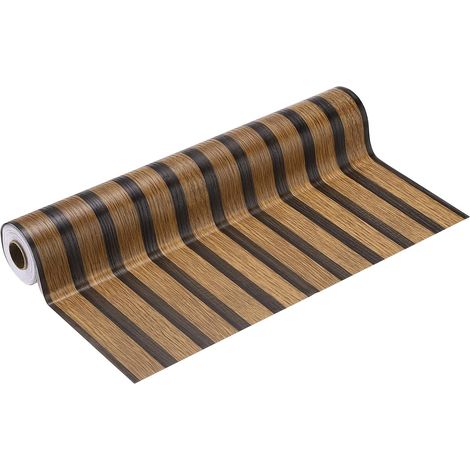Papier Peint Panneau Bois, 15.7x394 PVC Adhésif Pour Plan De Travail 3D Faux Grain De Bois Autocollant Panneau Murale À Décoller Et À Coller Pour Meubles Cuisine Salon Chambre (1/5)