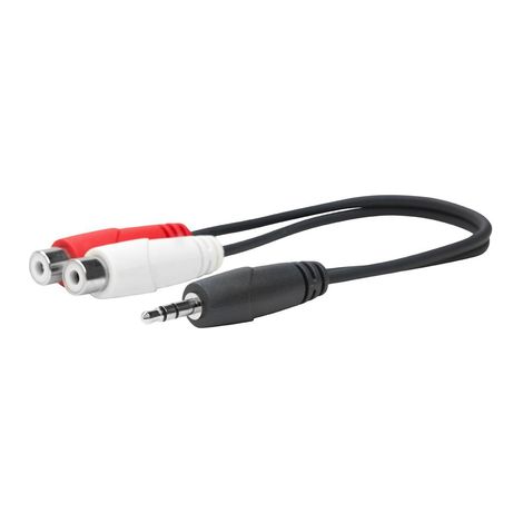 Câble audio Vivolink PROMJMRCAF0.2, 0,2 m, 2 prises RCA 3,5 mm, noir (1/5)
