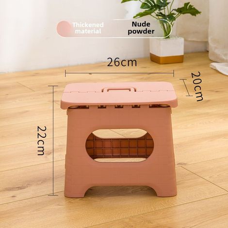 Tabouret pliant en plastique, tabouret pliant portable pour la maison, tabouret Mazar, petit banc portable d'extérieur, vente en gros de tabourets Mazar (poudre nue, trompette) (1/5)