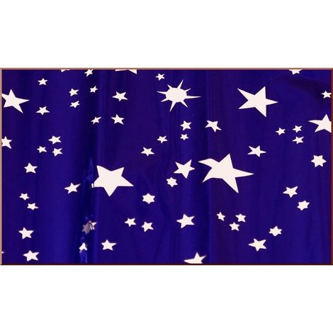 ROTOLO CARTA CIELO METALLIZZATA STELLE ARGENTO 70X100CM